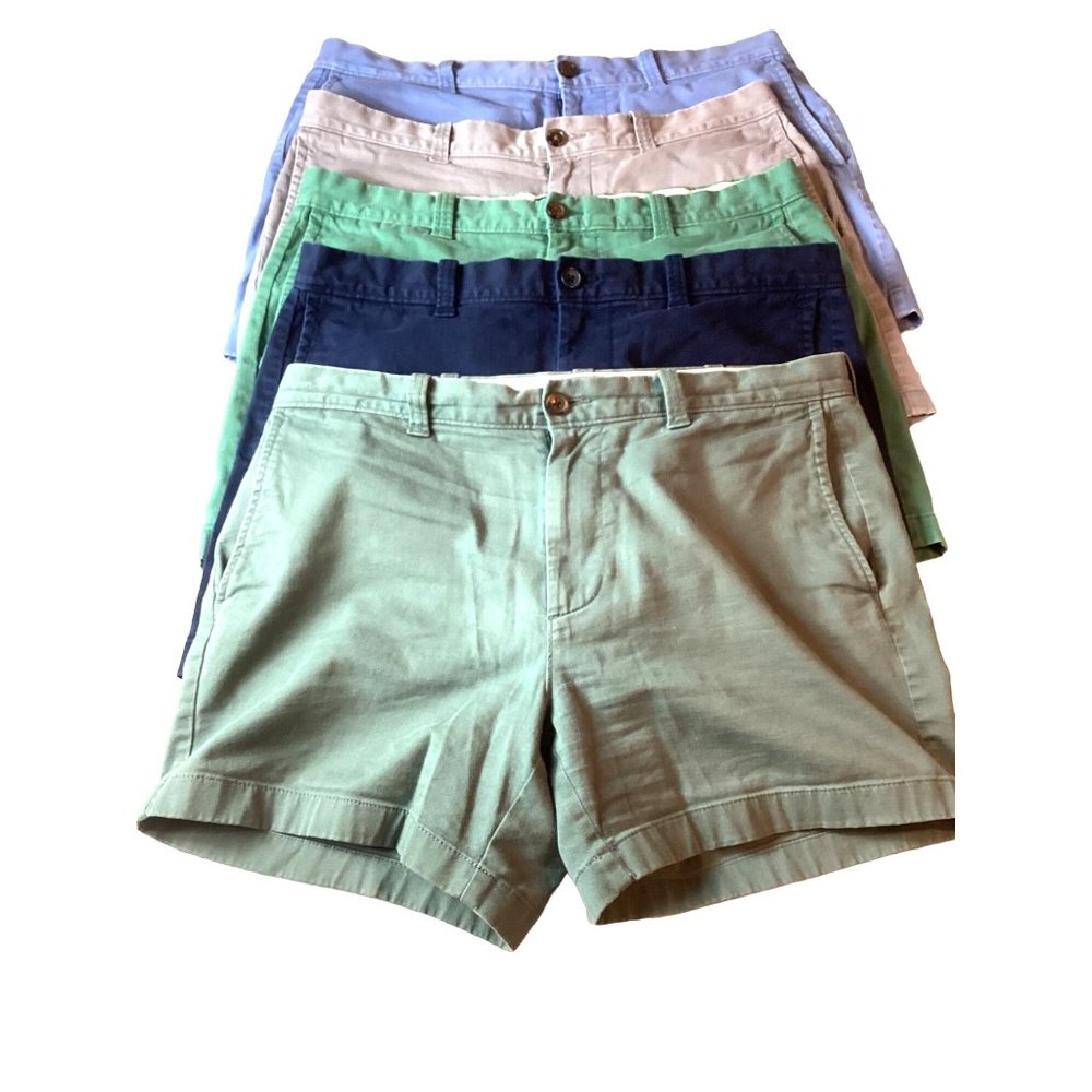 Men's J. Crew Bundle Lot of 5 Pair of Chino 5” Inseam Shorts *EUC* Size 34